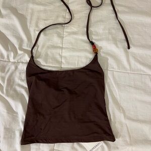 Peppermayo Chocolate Brown Tank Top